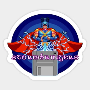 Retro Floppy disk Storbringers 8 bit splash page Sticker